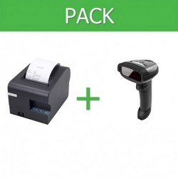 Pack Impresora Ticket 80mm + Lector Códigos de Barra Inalámbrico