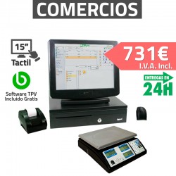 TPV Táctil 15" Compacto- Tiendas y Supermercados - 58mm
