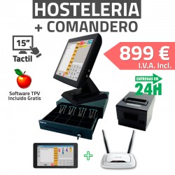 TPV Táctil KT-800 15'' + Tablet - Restaurantes y Bares - 80mm